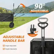 1pc Heavy-Duty Collapsible Utility Wagon Cart