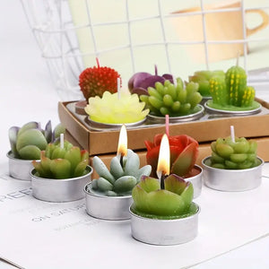 Cactus Tealight Candles Delicate Succulent Cactus Candles