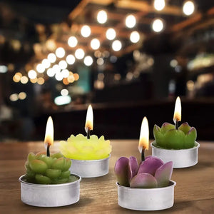 Cactus Tealight Candles Delicate Succulent Cactus Candles