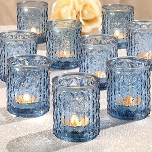 Amber Votive Candle Holders