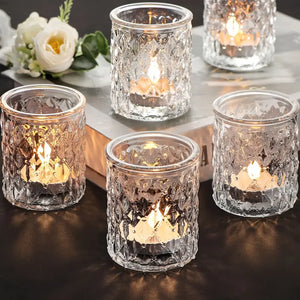 Amber Votive Candle Holders