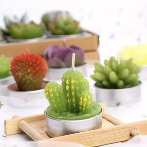 Cactus Tealight Candles Delicate Succulent Cactus Candles