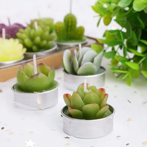 Cactus Tealight Candles Delicate Succulent Cactus Candles